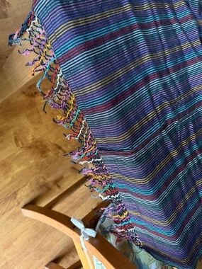 Multicolor Striped Women’s Huipil - Lightweight Boho Top